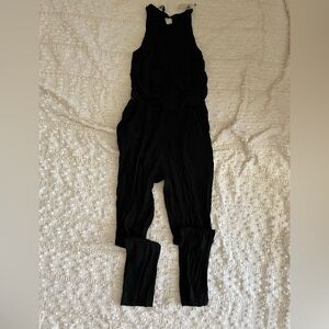 bebe Black Sleeveless Jumpsuit